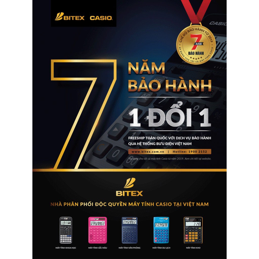 Máy tính CASIO GX-12B &amp; GX-120B (12 số) – “Chuẩn mực Văn phòng” - 5 Năm Bảo Hành – Máy tính Cầm Tay Chính Hãng