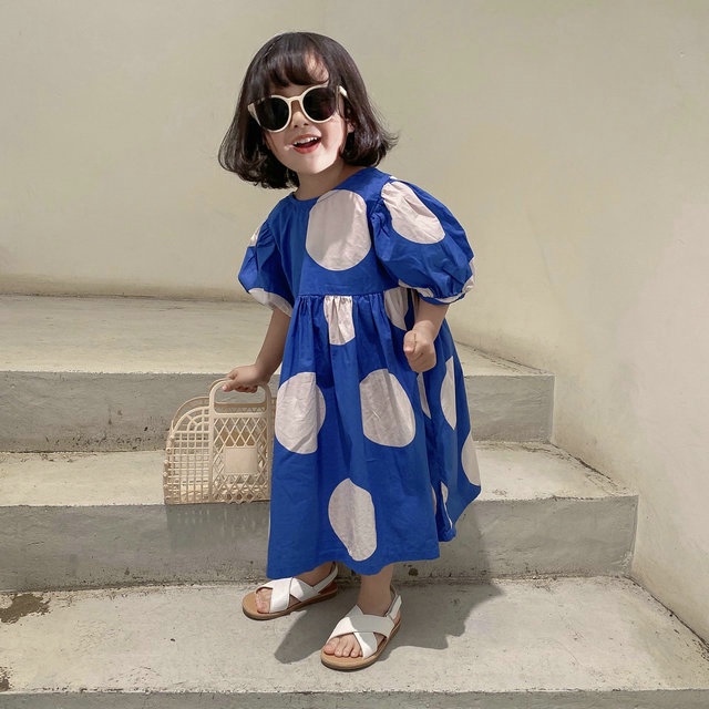 Váy bé gái chấm bi phong cách Hàn Quốc siêu xịn