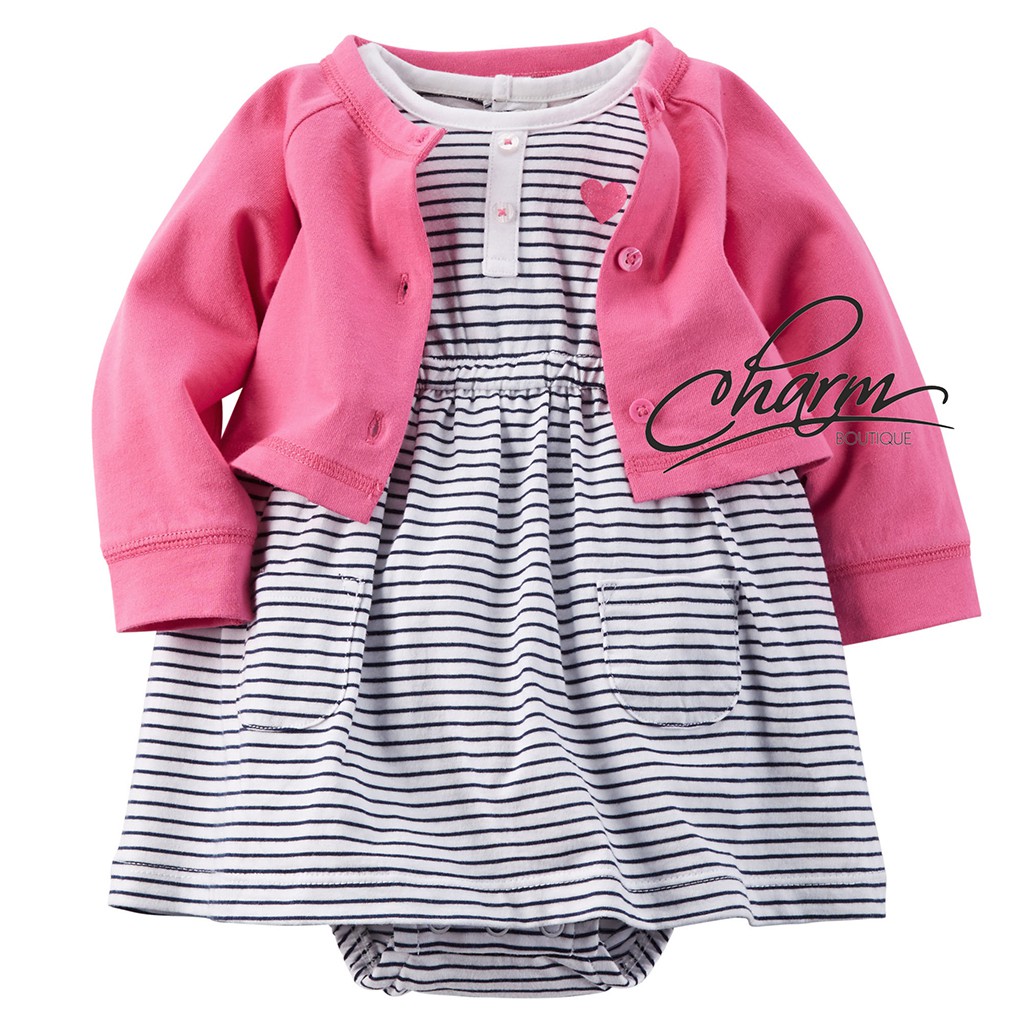 Váy Cho Bé Gái, Đầm Bé Gái Thun CARTER'S Chính Hãng