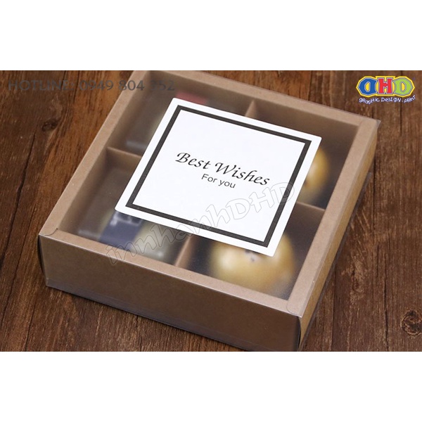 Hộp mica đựng 4 bánh trung thu 50-75g