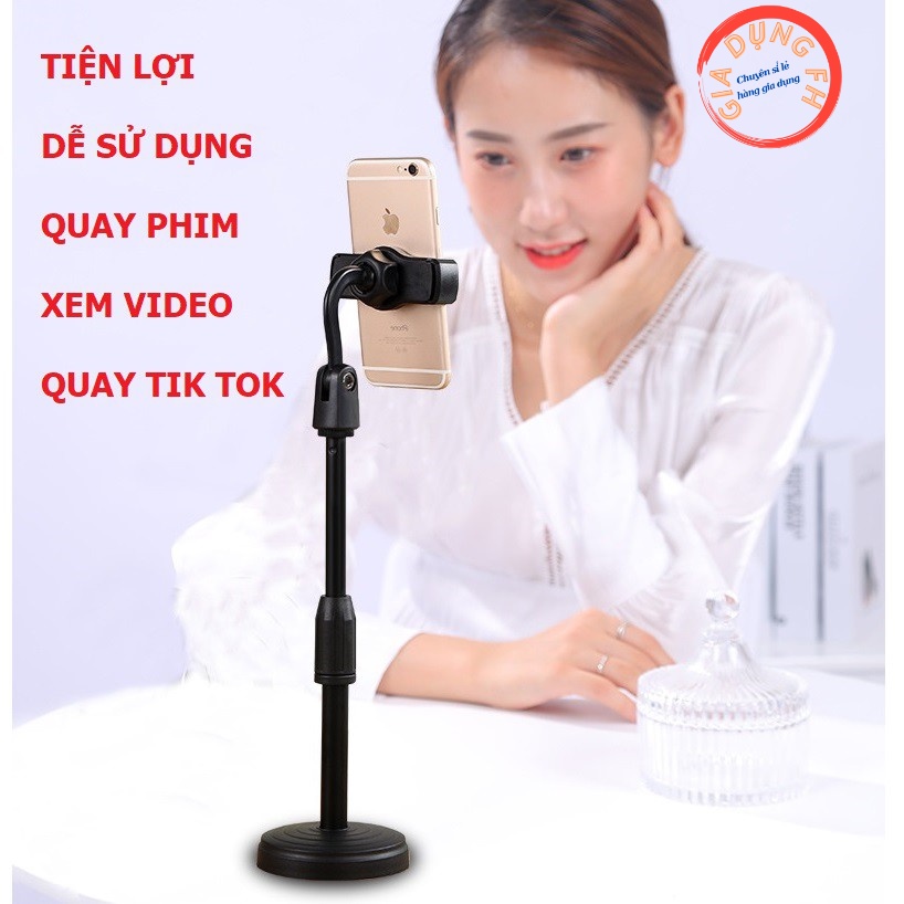 Giá Đỡ Điện Thoại Để Bàn Kẹp Điện Thoại Livestream Xem Video Xoay 360 Độ