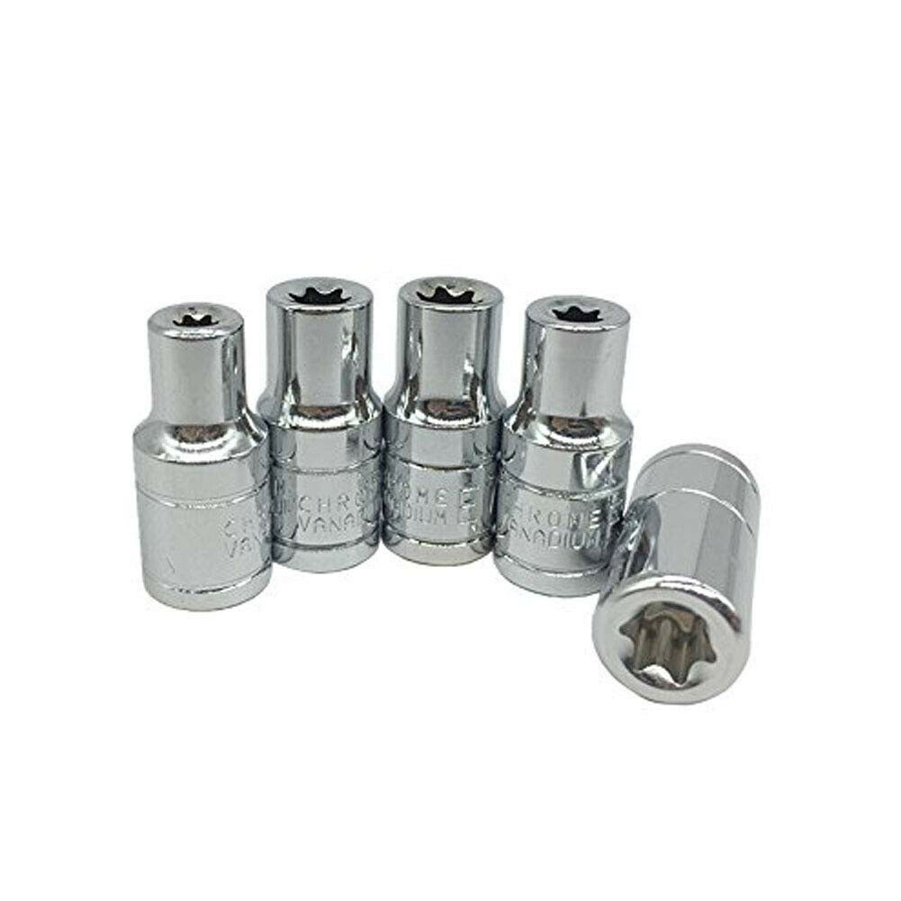 Bộ Phụ Kiện Kẹp Màu Bạc Thay Thế Cho Công Cụ Cửa Hàng E Torx Shop 1 / 4 3 / 8 E4-E20