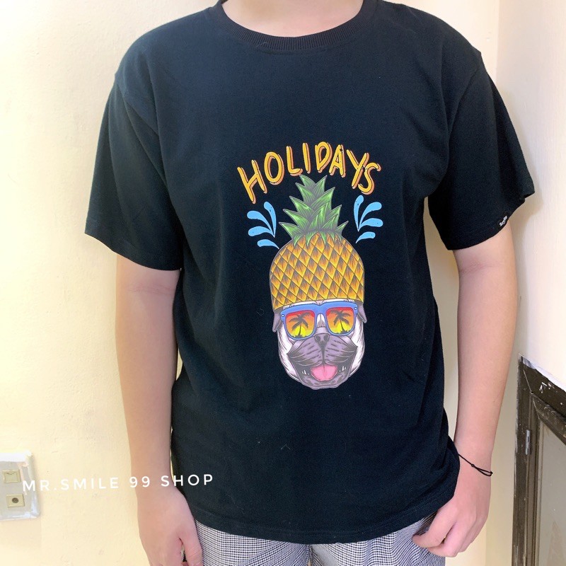 [HÌNH THẬT] Áo Thun Unisex Nam Nữ tay lỡ form rộng Mr Smile 99 Shop