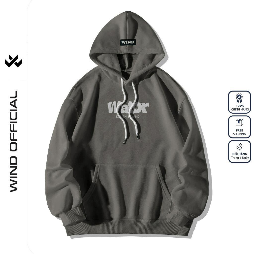 Áo hoodie unisex form rộng WIND WATOR thời trang áo khoác nam nữ oversize ulzzang