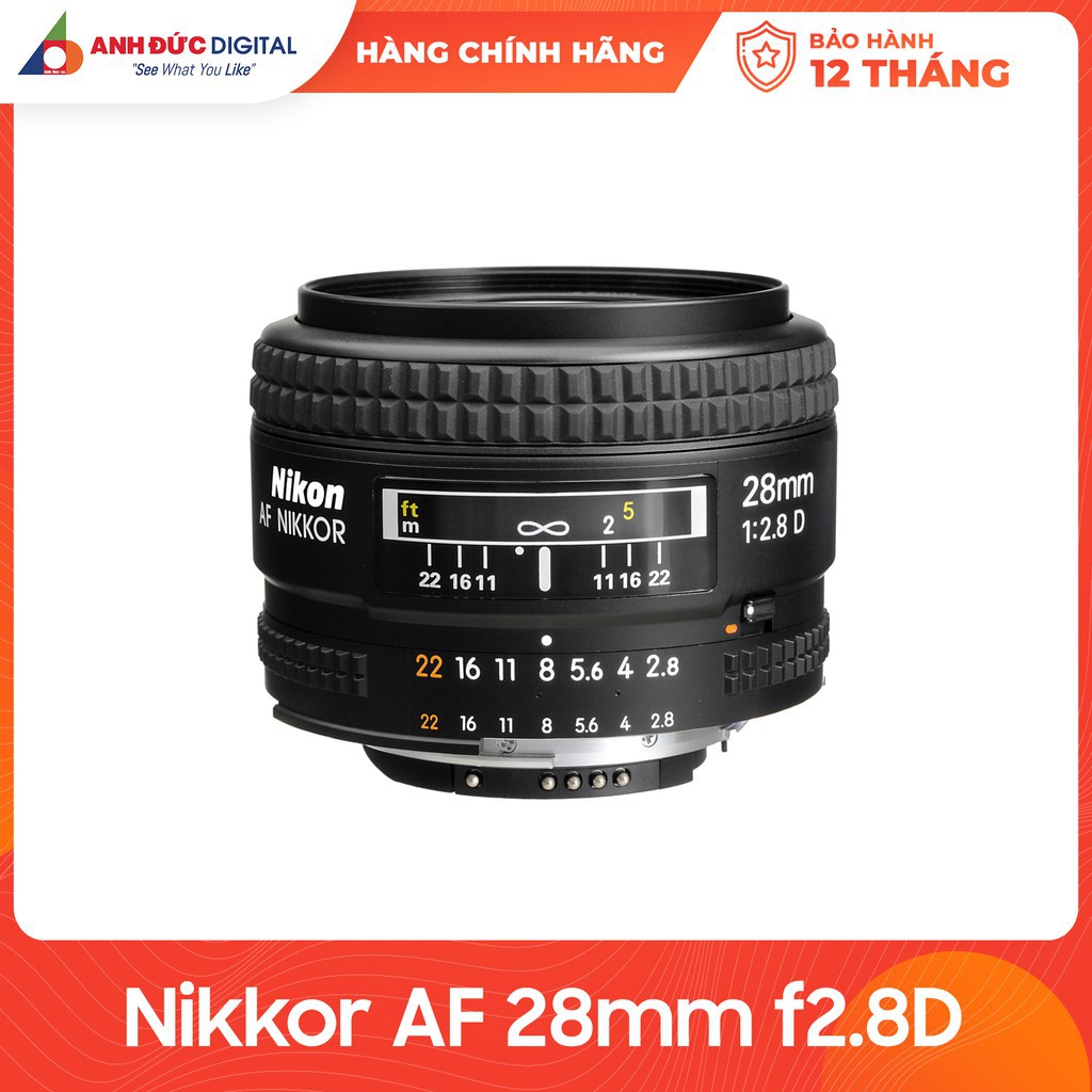 Ống kính Nikkor 28mm f2.8D - Bảo hành 12 tháng chính hãng