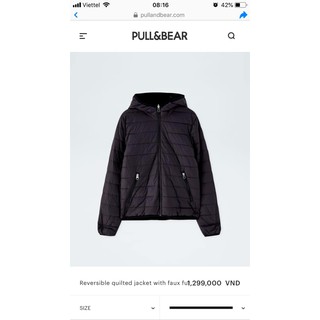 Áo khoác lông hai mặt Pull&Bear