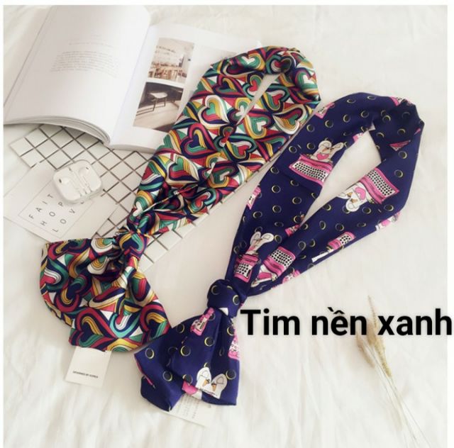 Khăn lụa 2 lớp sang chảnh (18x145cm)