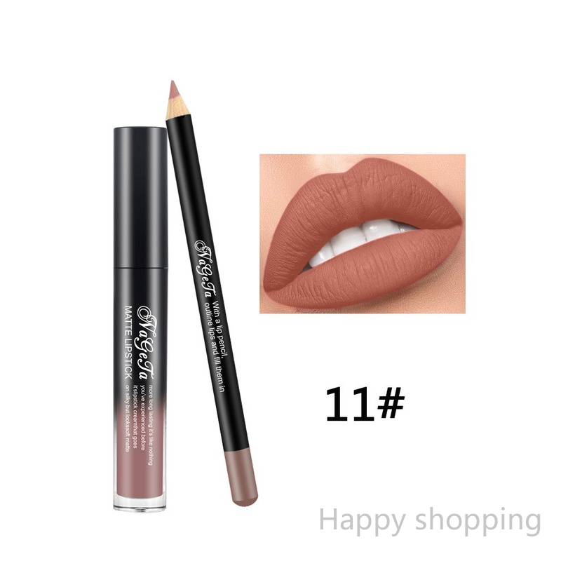 (Hàng Mới Về) Set Son Kem Lì + Chì Kẻ Viền Môi Nageta 12 Màu Sắc Tùy Chọn | BigBuy360 - bigbuy360.vn