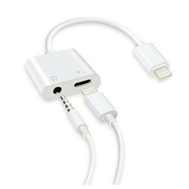 Jack Tai Nghe Chia Cổng cáp sạc Sang Sạc và Tai Nghe Cho iP 7 đến 12promax Giắc Chuyển Đổi - Cáp Chuyển Đổi