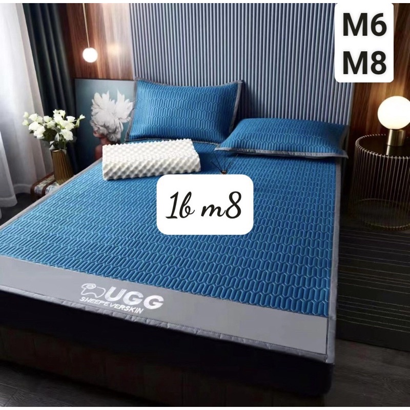 💦💦CHIẾU ĐIỀU HÒA TENCEL UGG CAO SU NON💦💦 tặng kèm 2 vỏ gối,êm mát hàng hót 2021 Giá rẻ
