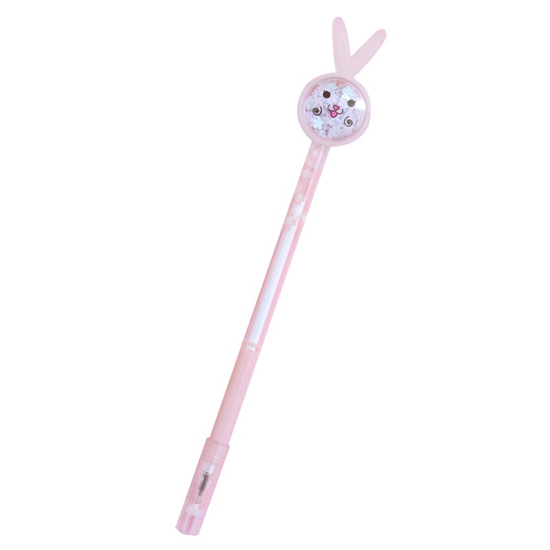 1 Bút Mực Gel Mực Đen Ngòi 0.38mm Hình Tai Thỏ Dễ Thương