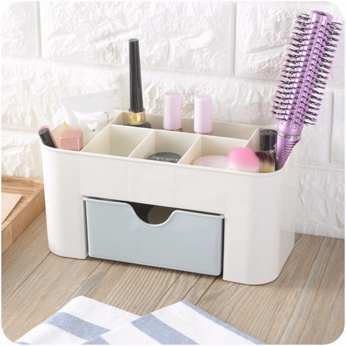 Kệ Đựng Mỹ Phẩm, Để Đồ Trang Điểm Mini Đa Năng Chất Nhựa Pp Nhiều Ô Tiện Ích, Nhiều Ngăn