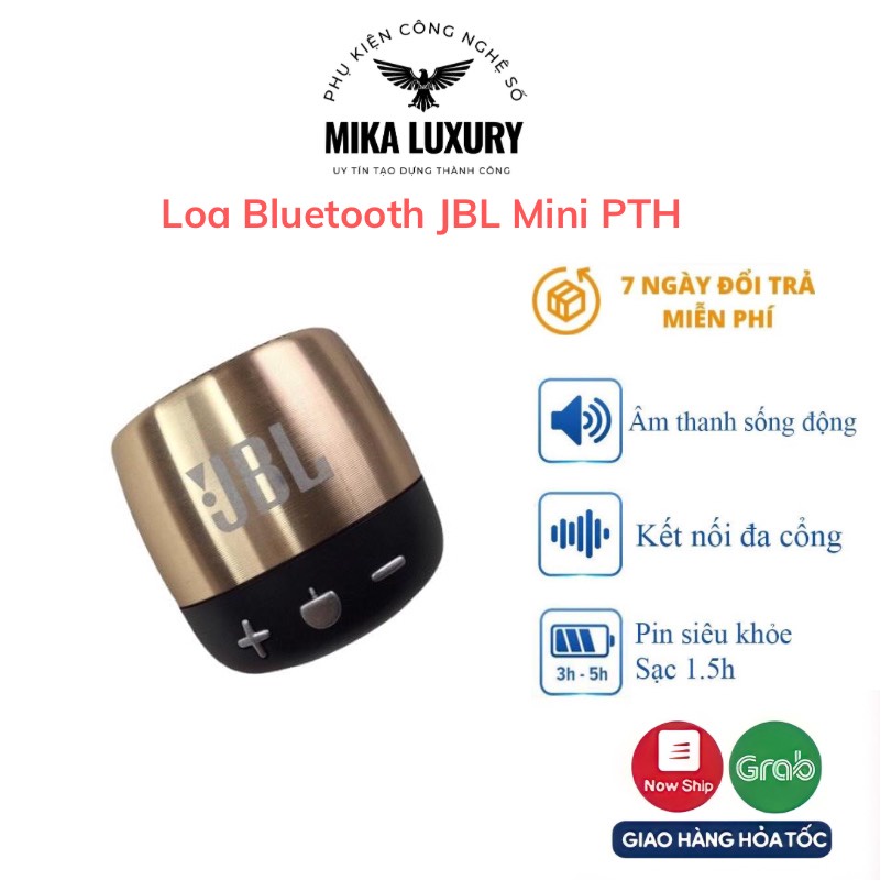 Loa nhỏ - Loa bluetooth JBL PTH mini phiên bản siêu nhỏ, vỏ kim loại, âm thanh rõ nét, cam kết chất lượng Bh 06 Tháng