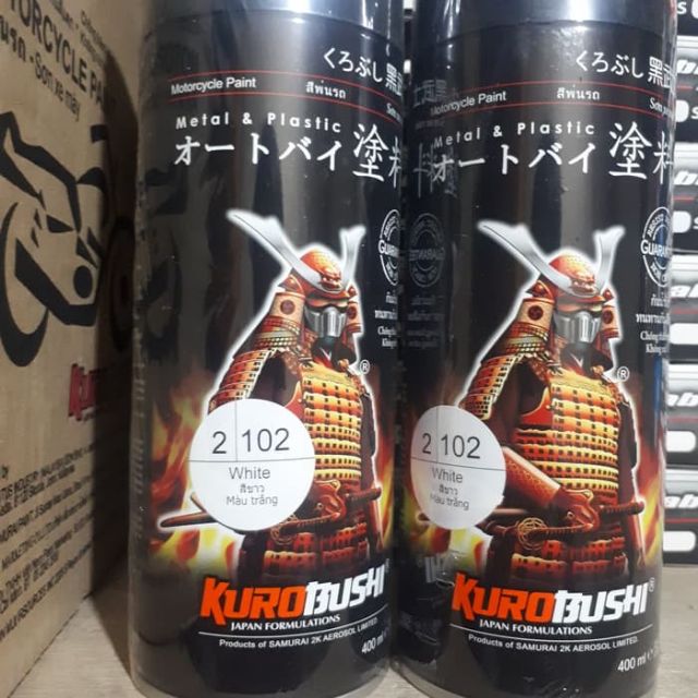 SƠN SAMURAI SƠN XỊT MÀU TRẮNG MÃ MÀU 102 400ML TỪ NHẬT BẢN