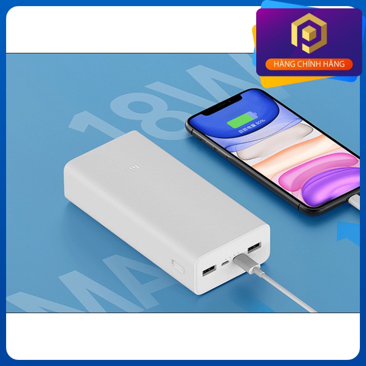 [ HOT CHÍNH HÃNG 30.000mAh ]Pin Sạc dự phòng polymer Xiaomi - hỗ trợ 3 cổng sạc nhanh lên đến 18W