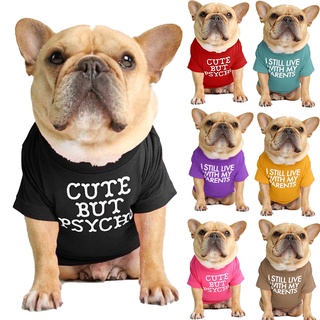 Áo Thun Cổ Tròn In Hình Chó Bull Ngộ Nghĩnh Cho Thú Cưng