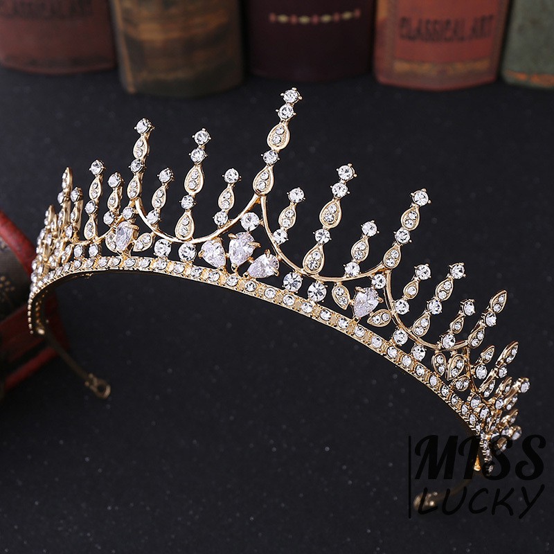 Vương Miện Đính Đá Zircon Sang Trọng Cho Cô Dâu