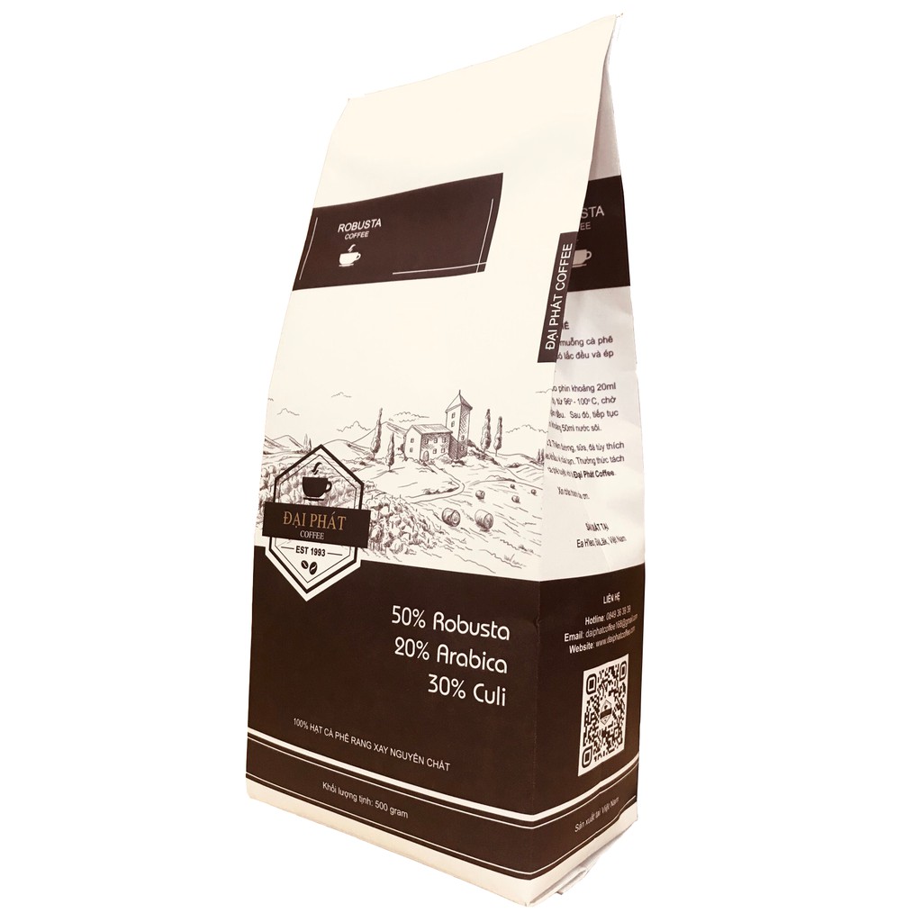 [1Kg] Cà phê kết hợp Robusta, Arabica và Culi rang mộc xay nguyên chất - Công thức Đại Phát 1 | BigBuy360 - bigbuy360.vn