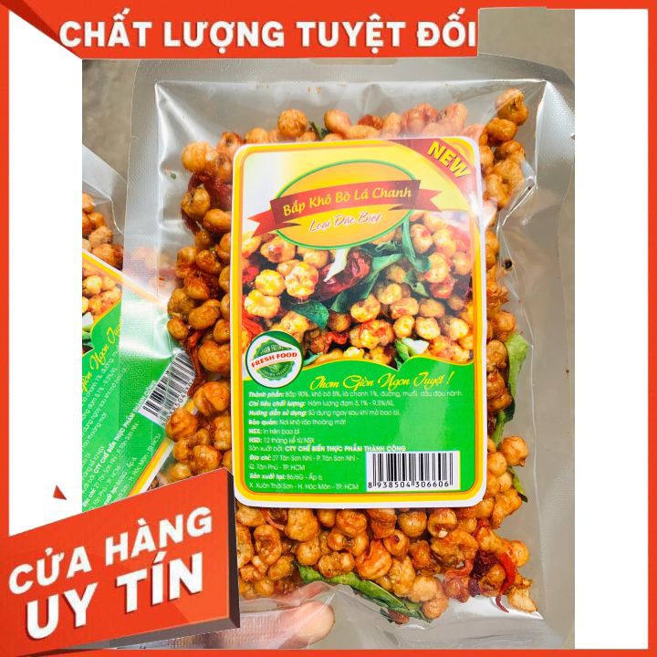 🎁FREESHIP🎁 Ngô nếp sấy bò khô lá chanh Ngon-Giòn-Rụm 140g🌽 (DATE MỚI)