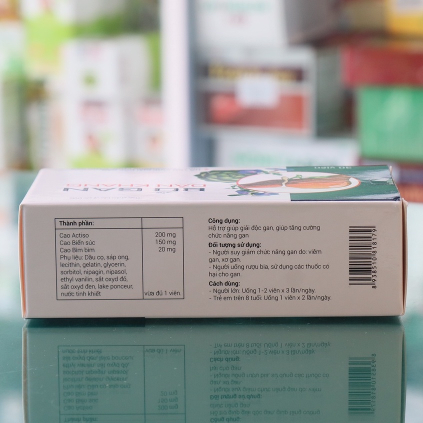 Bổ Gan Dân Khang [mẫu mới] Viên uống hỗ trợ giải độc gan, hạ men gan, tái tạo tế bào gan (Hộp 30 viên)