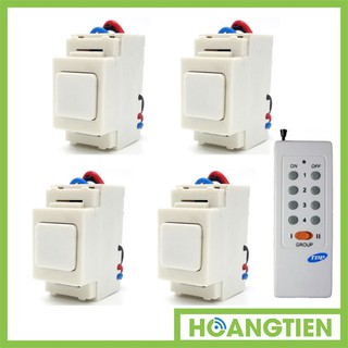 Bộ 4 công tắc điều khiển từ xa IR RF lắp mặt Panasonic TPE RI02 + Remote 16 nút RM01