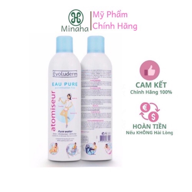 Xịt khoáng Evoluderm dưỡng ẩm cấp nước cho da 400 Ml