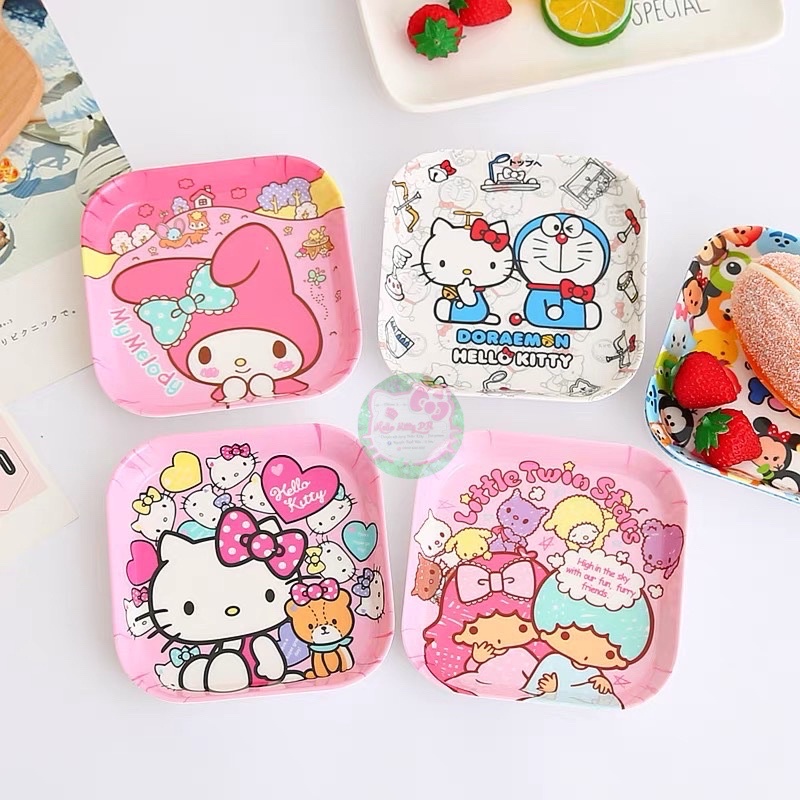 Dĩa vuông Hello Kitty - Doremon Doraemon