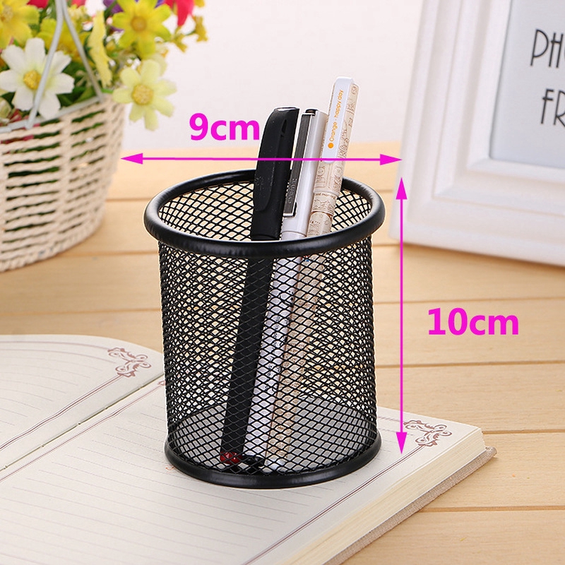 Office Organizer Round Cosmetic Pencil Pen Holders Stationery Container