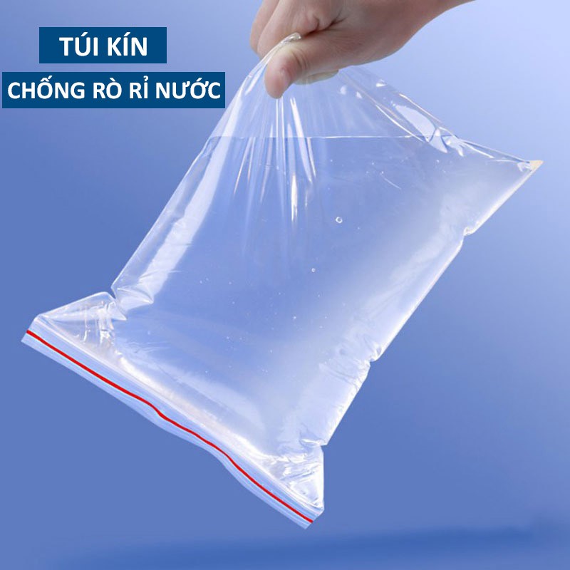 Túi Zip Đựng Thực Phẩm Tái Sử Dụng Bảo Quản Đồ Khô, Thức Ăn, Rau Củ Quả Trong Suốt Bọc Trong Tủ Lạnh An Toàn Sạch Sẽ