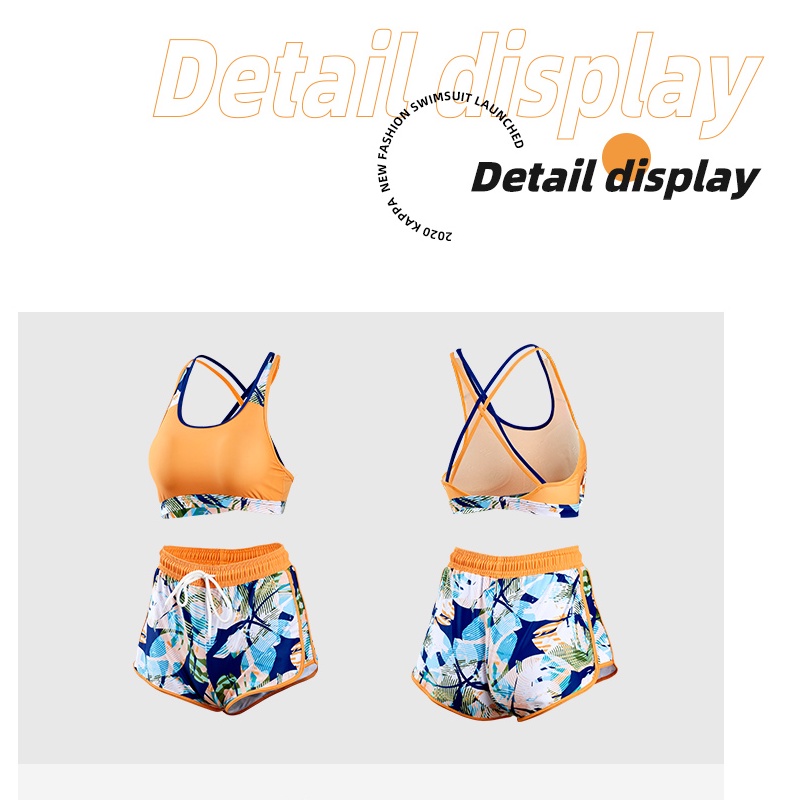 Bộ Đồ Bơi 3 Món Kappa Kiểu Thể Thao Cá Tính Cho Nữ