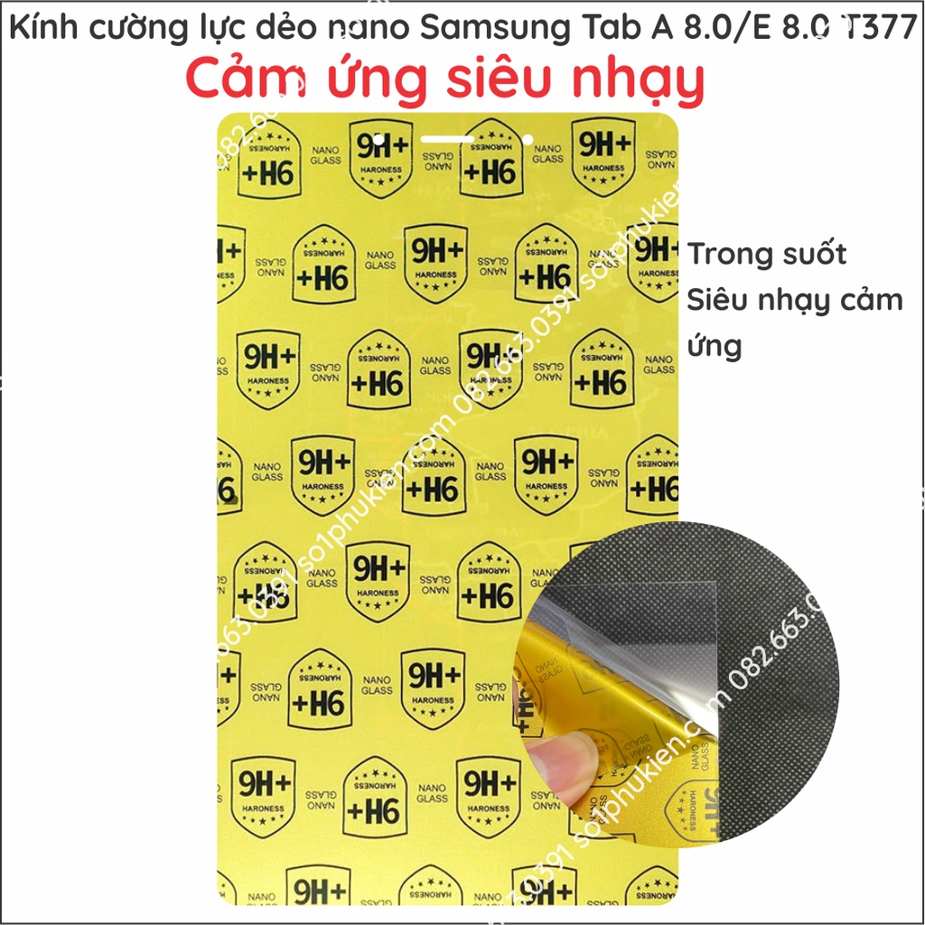 Dán cường lực dẻo nano dành cho Samsung tab A 8.0/ tab E 8.0 T377