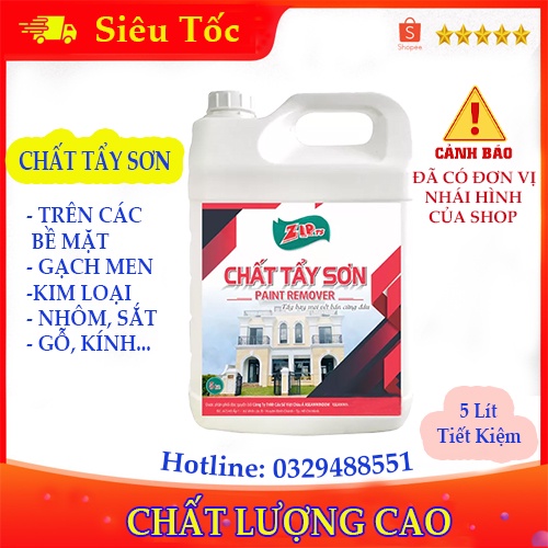 CHẤT TẨY SƠN, BĂNG KEO, CHẤT TẨY XI MĂNG. ZIPPRO 5 LÍT