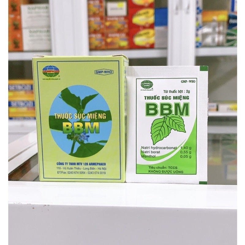 Bột súc miệng BBM gói 2g