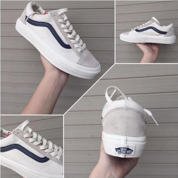 Giày Vans Style 36 vans kelly kẻ sọc xanh than- Phiên bản Tiêu Chuẩn cực đẹp [Fullbox]