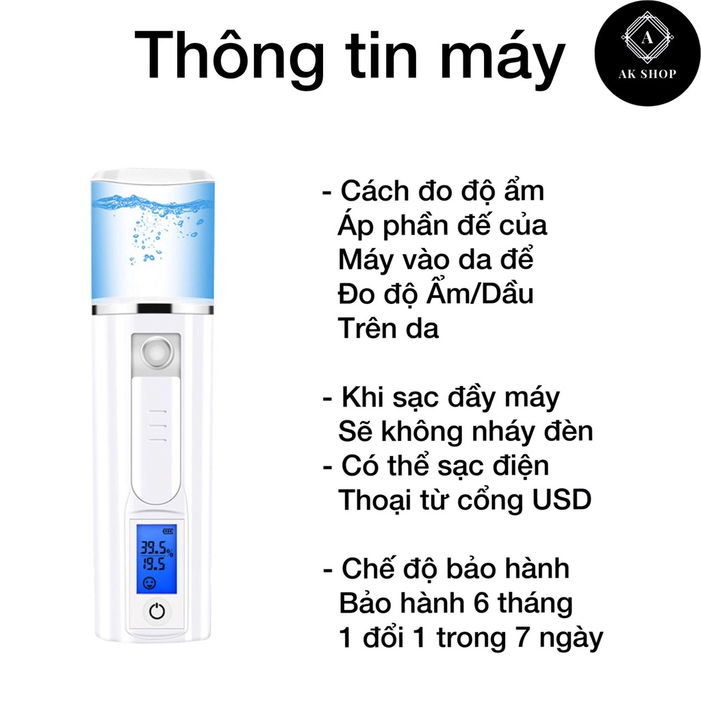 Máy phun sương xịt khoáng tạo độ ẩm mini cầm tay nano cao cấp