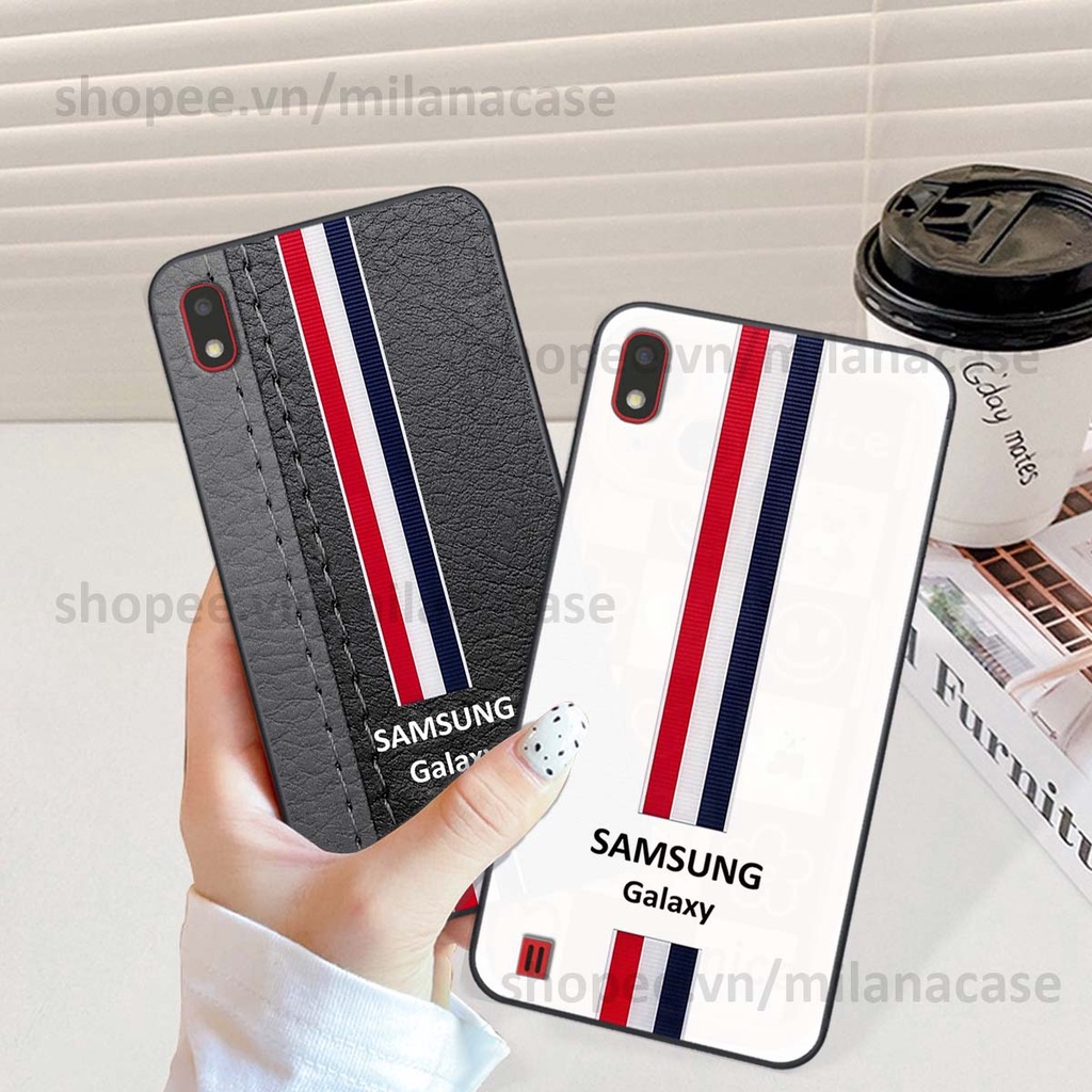 Ốp Samsung A10 / M10 in giả da phong cách thể thao, cá tính, thời trang