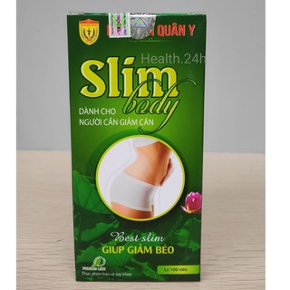 Giảm Cân Slimbody Học Viện Quân Y Hộp 100 viên