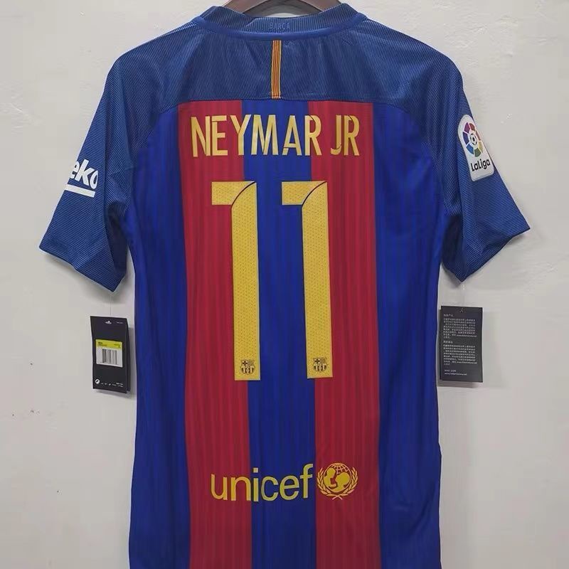 1(Top1) Áo Đồng Phục Bóng Đá Barcelona Sân Nhà 1617 Quả Bóng Đá Số 10 Messi 11 Neymar Chất Lượng Cao