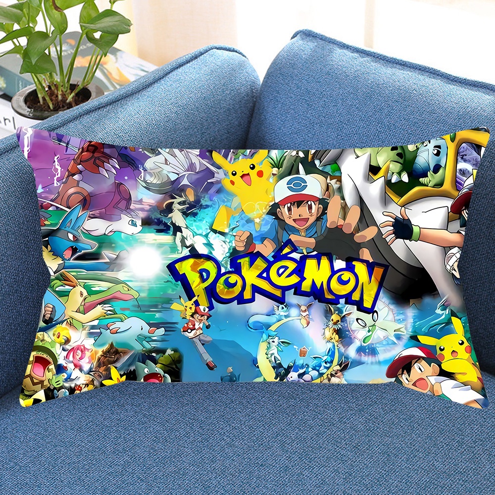 Vỏ Gối Polyester In Hình Pikachu Pokemon Đơn Mặt
