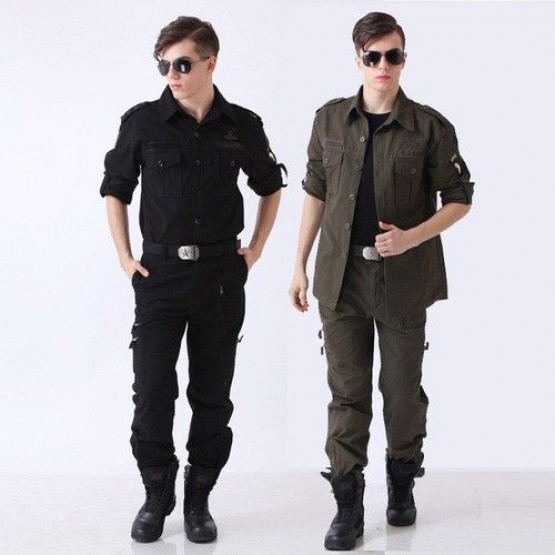 Bộ quần áo kaki lính dài tay cực chất
