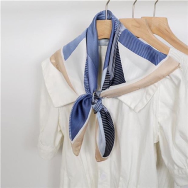 Khăn lụa vuông 70x70 turban quàng cổ,áo khăn yếm bandana thời trang đội đầu - Maben