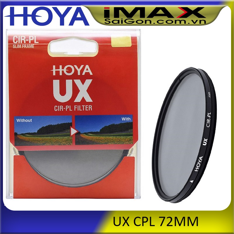 KÍNH LỌC HOYA UX CPL 72MM ( Chính hãng TIXIAI phân phối ) + Khăn lau len da cừu sịn