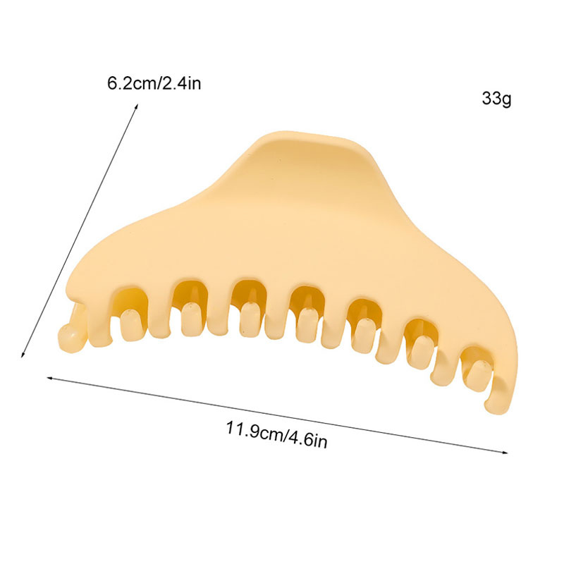 Kẹp Tóc Cỡ Lớn Bằng Acrylic Màu Trơn Phong Cách Hàn Quốc