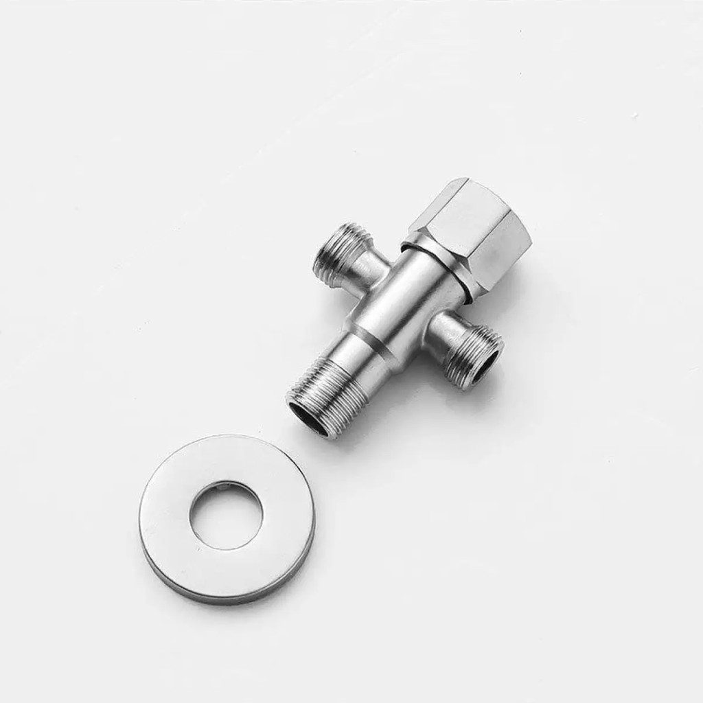 Van Chữ Thập-Van chia giảm áp - khóa 2 đường nước TOP R inox 304 (Van giảm áp)-Tặng kèm băng tan