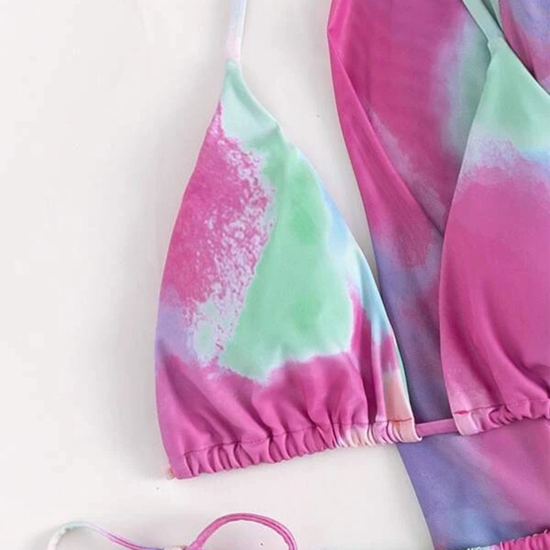 Bộ Đồ Bơi Bikini Có Miếng Đệm Che Ngực Nhuộm Màu Thời Trang