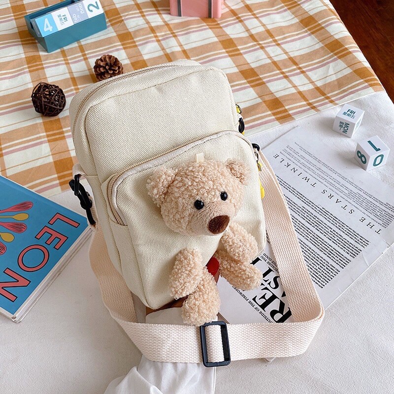Túi tote vải mini đeo chéo Canvas Gấu thỏ mềm đẹp giá rẻ mã TOTE4