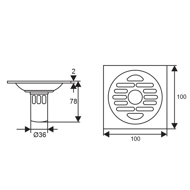 Phễu thoát sàn, máy giặt chuyên dụng Zento TS103