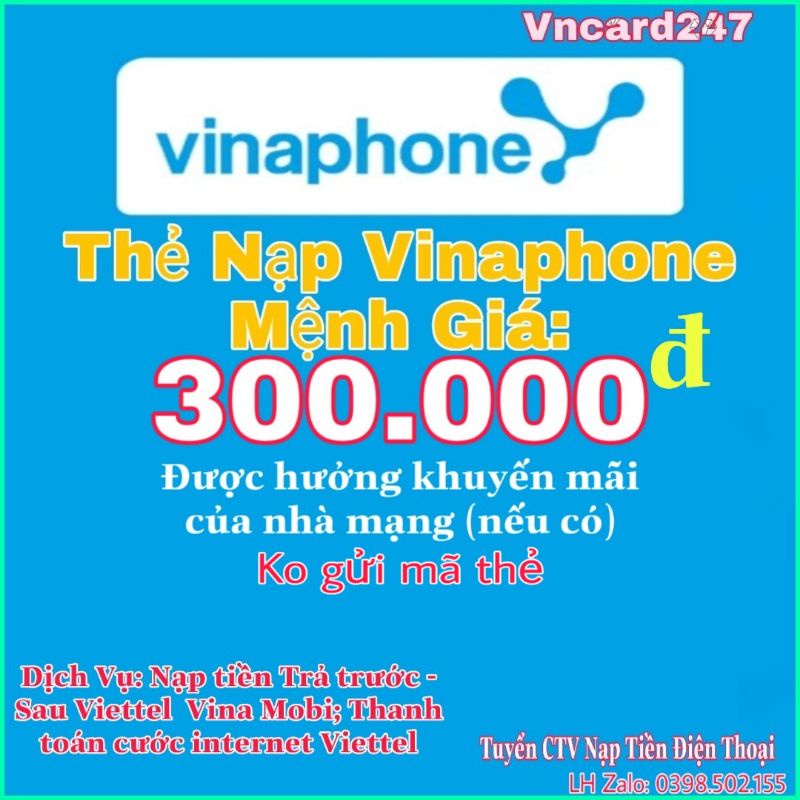 Thẻ Nạp Vina 300k
