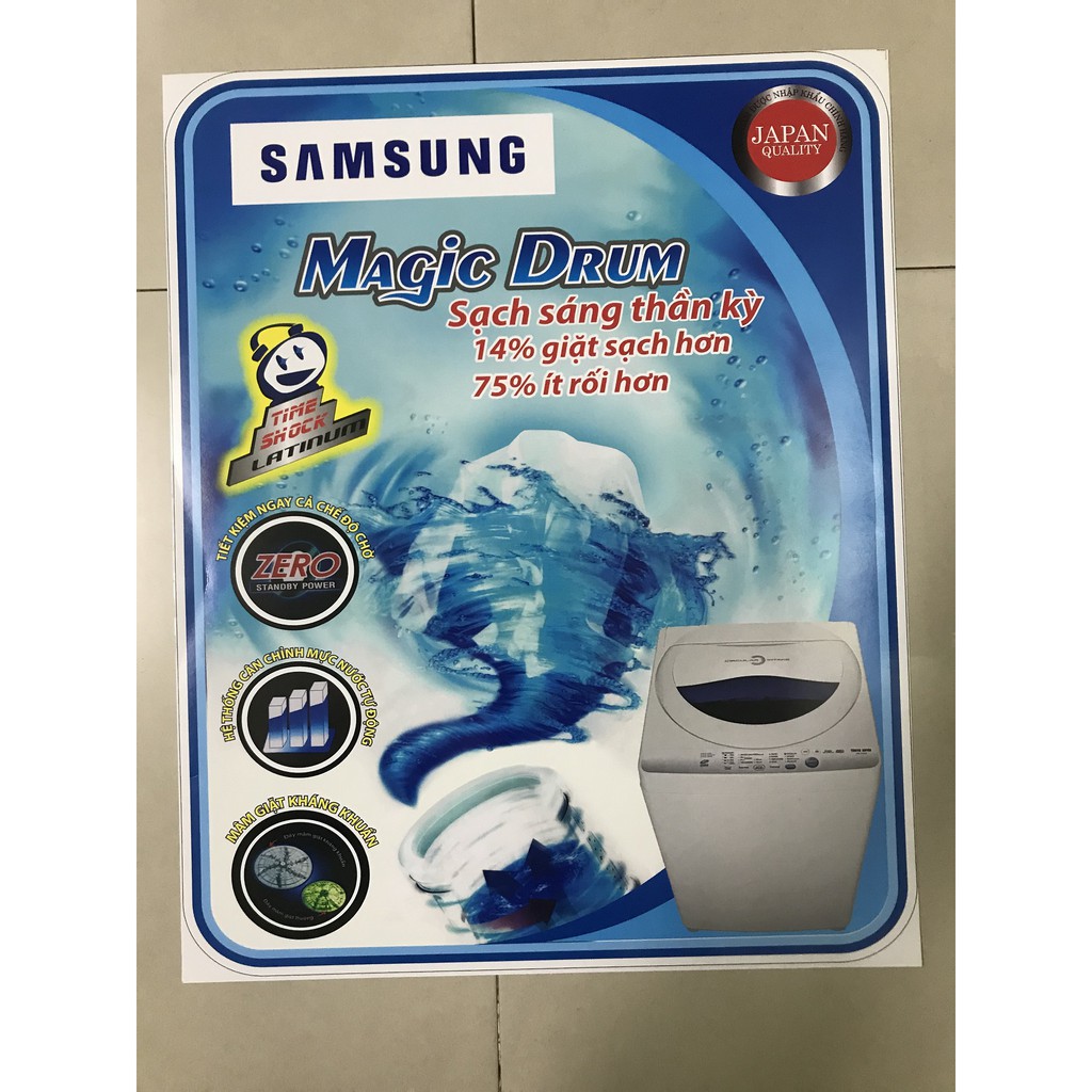 Combo 10 tem dán máy giặt Samsung/ Combo 10 miếng dán máy giặt Samsung (mẫu 1)