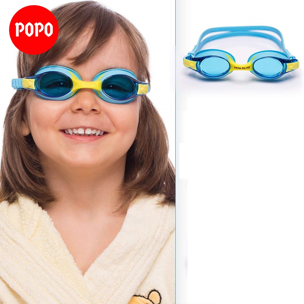 Kính bơi trẻ em POPO 1150 phù hợp cho bé từ 3 tuổi bơi lội với mắt kính cản tia UV